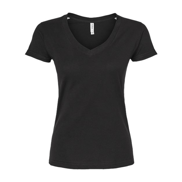 Tultex | Camiseta ajustada de jersey fino con cuello de pico para mujer Tultex | Camiseta ajustada de jersey fino con cuello de pico para mujer