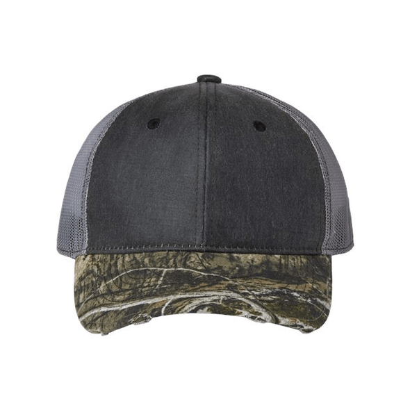 Outdoor Cap | Gorra de malla de camuflaje desgastado