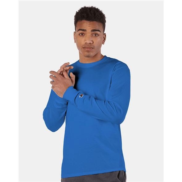 Champion light blue long 2024 sleeve