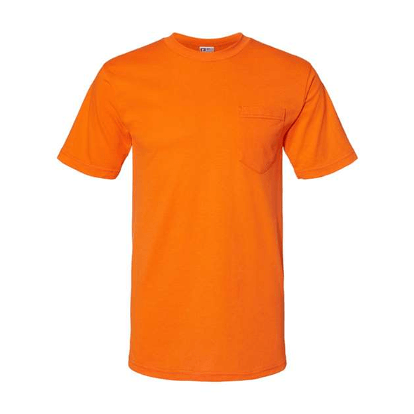 Bayside | Camiseta de manga corta 50/50 hecha en EE. UU. Con bolsillo Bayside | Camiseta de manga corta 50/50 hecha en EE. UU. Con bolsillo