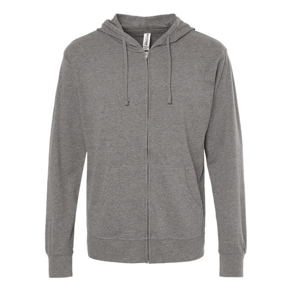 Independent Trading Co. | Lightweight Jersey Full-Zip Hooded T-Shirt