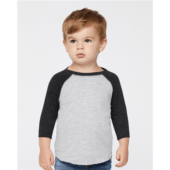 Rabbit Skins | Camiseta de manga corta de tres cuartos de jersey fino de béisbol para niños pequeños Rabbit Skins | Camiseta de manga corta de tres cuartos de jersey fino de béisbol para niños pequeños