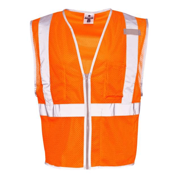 Kishigo | Premium Brilliant Series Three-Pocket Zippered Mesh Vest Kishigo | Premium Brilliant Series Three-Pocket Zippered Mesh Vest