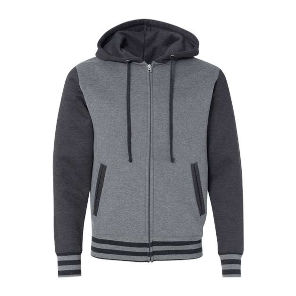 Independent Trading Co. | Unisex Heavyweight Varsity Full-Zip Hooded Sweatshirt Independent Trading Co. | Unisex Heavyweight Varsity Full-Zip Hooded Sweatshirt