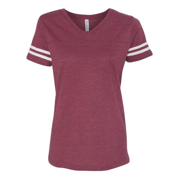 LAT | Women's Football V-Neck Fine Jersey Tee LAT | Women's Football V-Neck Fine Jersey Tee