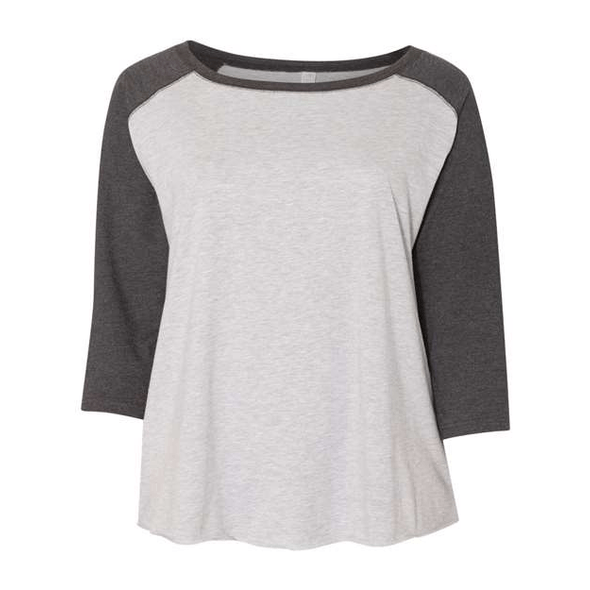 LAT | Camiseta de manga tres cuartos de béisbol Curvy Collection para mujer LAT | Camiseta de manga tres cuartos de béisbol Curvy Collection para mujer