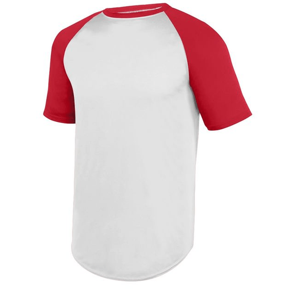 Sizing Line-Up for Augusta Wicking Mesh Contrast Trim Baseball  Jersey - Standard Sizes