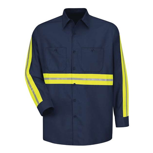 Red Kap | Camisa de trabajo de manga larga de visibilidad mejorada industrial Red Kap | Camisa de trabajo de manga larga de visibilidad mejorada industrial