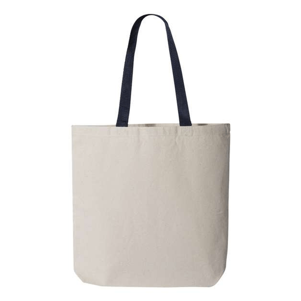 Q-Tees | Bolso de lona con asas de color de contraste - 372.0 oz Q-Tees | Bolso de lona con asas de color de contraste - 372.0 oz