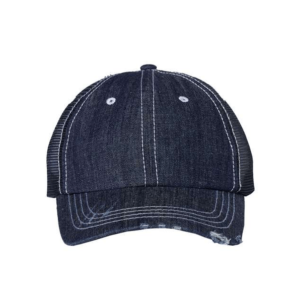 Mega Cap | Gorra trucker con puntada de contraste no estructurada en espiga Mega Cap | Gorra trucker con puntada de contraste no estructurada en espiga