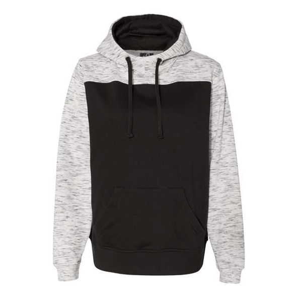 J. America | Sudadera con capucha color block de Mélange Fleece J. America | Sudadera con capucha color block de Mélange Fleece