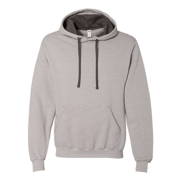 Fruit of the Loom | Sofspun Microstripe Hooded Pullover Sweatshirt Fruit of the Loom | Sofspun Microstripe Hooded Pullover Sweatshirt