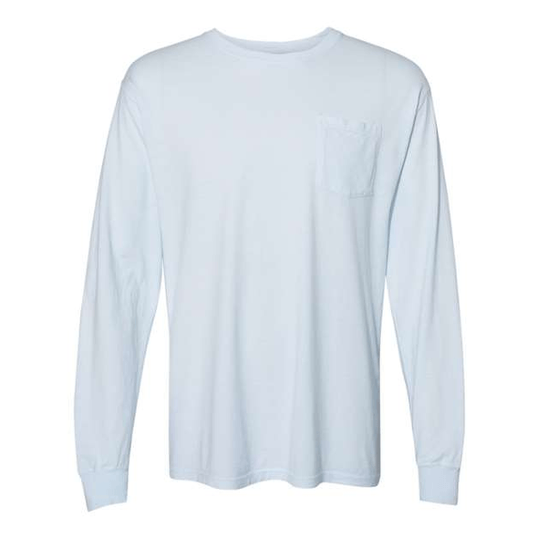ComfortWash by Hanes | Vêtement teint t-shirt à manches longues avec une poche ComfortWash by Hanes | Vêtement teint t-shirt à manches longues avec une poche