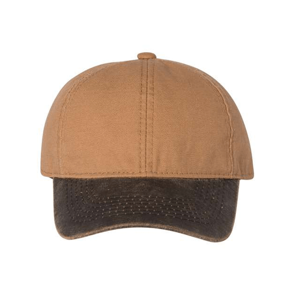 Outdoor Cap | Tapa de corona de lona desgastada con visera de color de contraste
