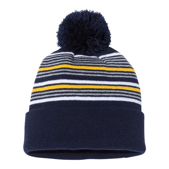 Sportsman | Gorro de punto Pom-Pom a rayas de 12 " Sportsman | Gorro de punto Pom-Pom a rayas de 12 "