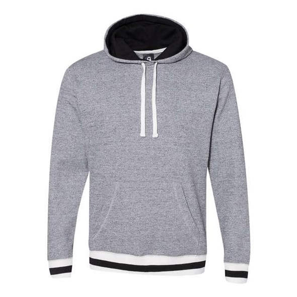 J. America | Peppered Fleece Lapover Hooded Sweatshirt J. America | Peppered Fleece Lapover Hooded Sweatshirt