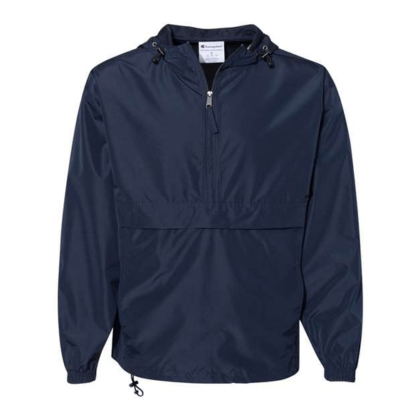 Custom Champion Packable Half Zip Windbreaker Jacket - Design