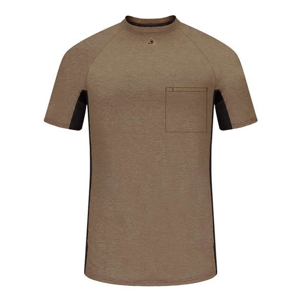 Bulwark | Short Sleeve FR Two-Tone Base Layer with Concealed Chest Pocket- EXCEL FR