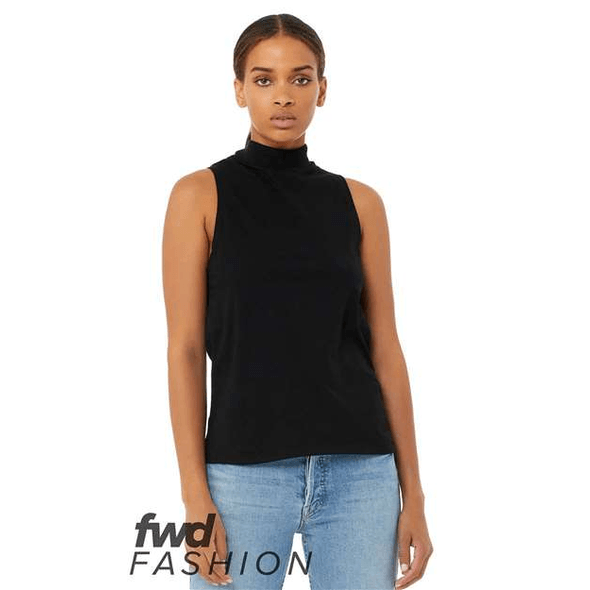 BELLA + CANVAS | Camiseta sin mangas de cuello alto para mujer FWD Fashion BELLA + CANVAS | Camiseta sin mangas de cuello alto para mujer FWD Fashion