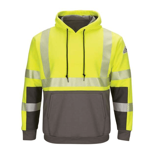Bulwark | High Visibility Color-Blocked Pullover Hooded Fleece Sweatshirt Bulwark | High Visibility Color-Blocked Pullover Hooded Fleece Sweatshirt