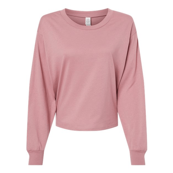 Alternative | Camiseta corta de manga larga de jersey de algodón para mujer Alternative | Camiseta corta de manga larga de jersey de algodón para mujer