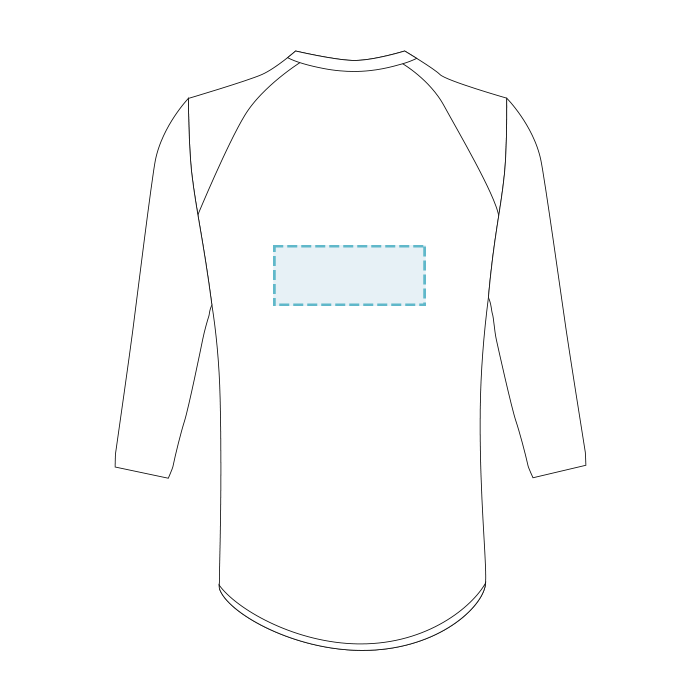 Customize Bella + Canvas Unisex 3/4 Sleeve Baseball T-Shirt