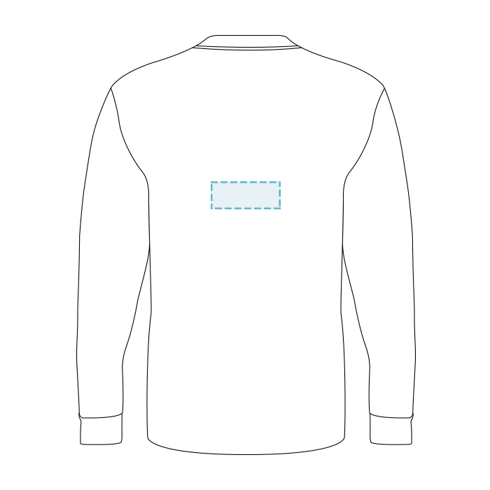 Bayside | T-shirt à manches longues 50/50 de fabrication américaine avec poche