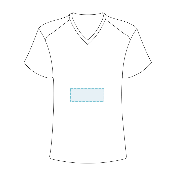 LAT | Camiseta de jersey fino con cuello en V y ajuste junior - Bordado - 1
