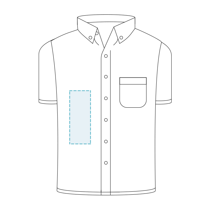 Red Kap | Camisa de trabajo de manga corta Ripstop - Bordado - 1