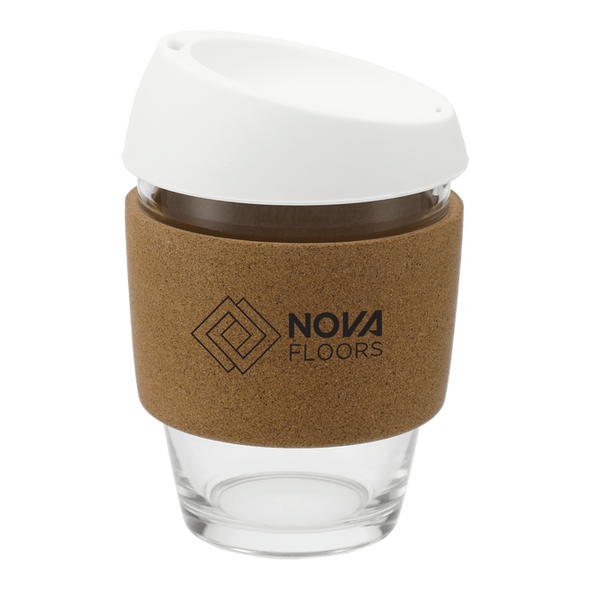 Vaso de vidrio con base de corcho de 12 oz Brooklyn Vaso de vidrio con base de corcho de 12 oz Brooklyn