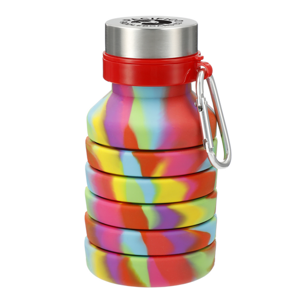Zigoo Silicone Collapsible Bottle 18oz - Tie Dye Zigoo Silicone Collapsible Bottle 18oz - Tie Dye