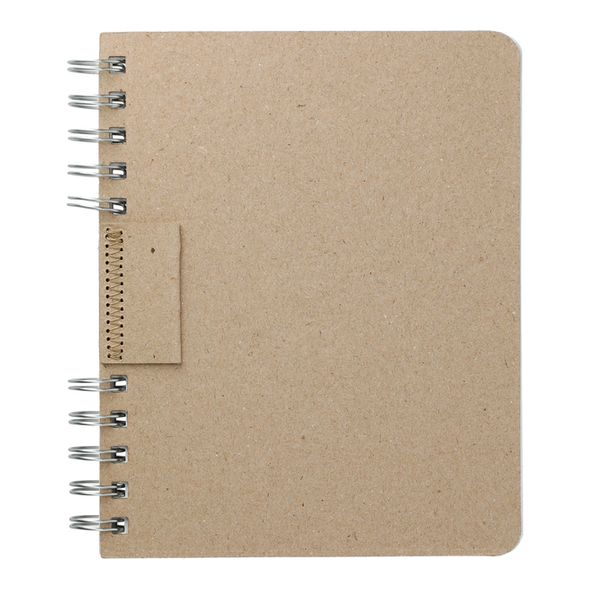 6" x 7.5" Recycled Cardboard Spiral JournalBook