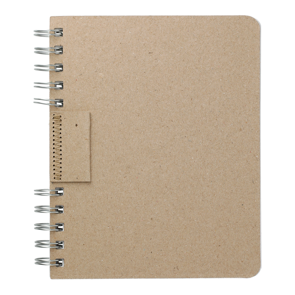 6" x 7.5" Recycled Cardboard Spiral JournalBook 6" x 7.5" Recycled Cardboard Spiral JournalBook