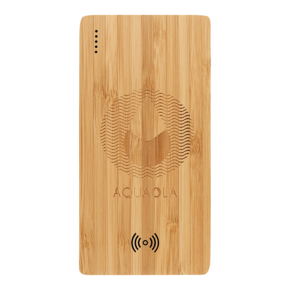 Batería portátil inalámbrica de bambú Plank Batería portátil inalámbrica de bambú Plank