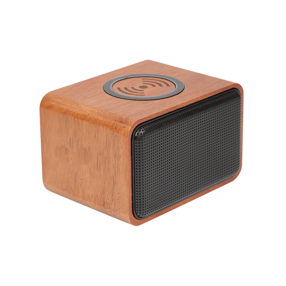Wood Bluetooth Speaker with Wireless Charging Pad Wood Bluetooth Speaker with Wireless Charging Pad