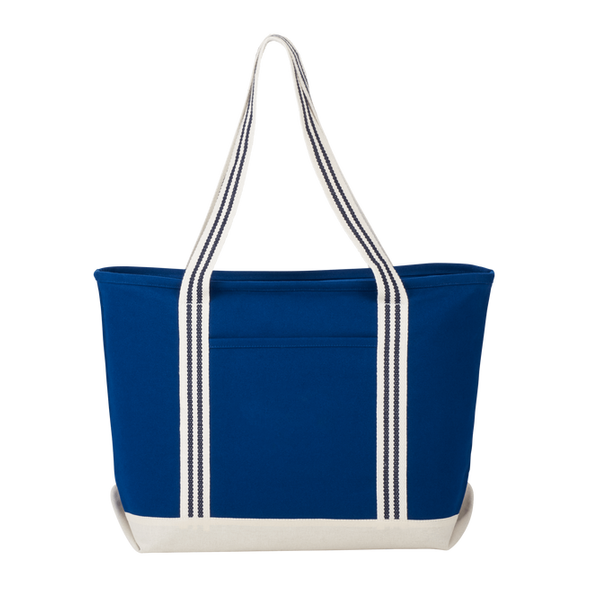 Atlantic Stripe 20oz Cotton Zippered Boat Tote Atlantic Stripe 20oz Cotton Zippered Boat Tote