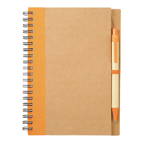 Cuaderno de espiral con bolígrafo de 5 x 7 in Eco Cuaderno de espiral con bolígrafo de 5 x 7 in Eco