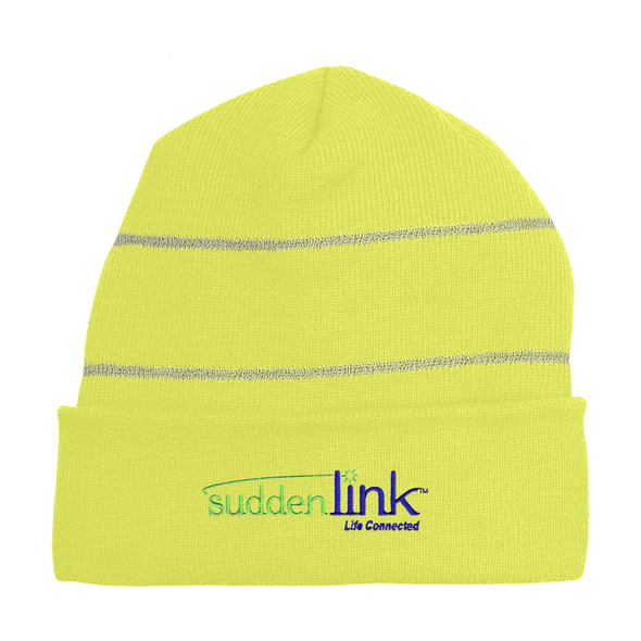 Hit | Knit Cuff Beanie With Reflective Stripes Hit | Knit Cuff Beanie With Reflective Stripes