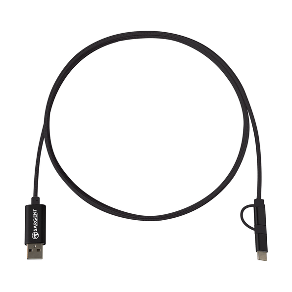 Hit | 3-in-1 5 Ft. Braided Charging Cable
