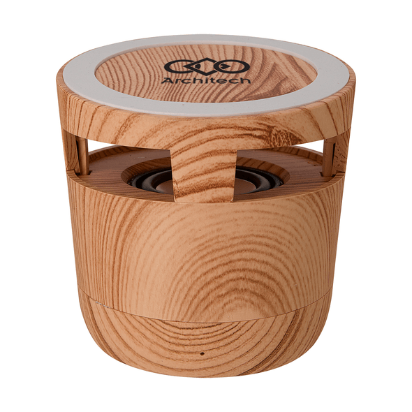 Base con cargador inalámbrico y altavoz Hit Woodgrain Base con cargador inalámbrico y altavoz Hit Woodgrain