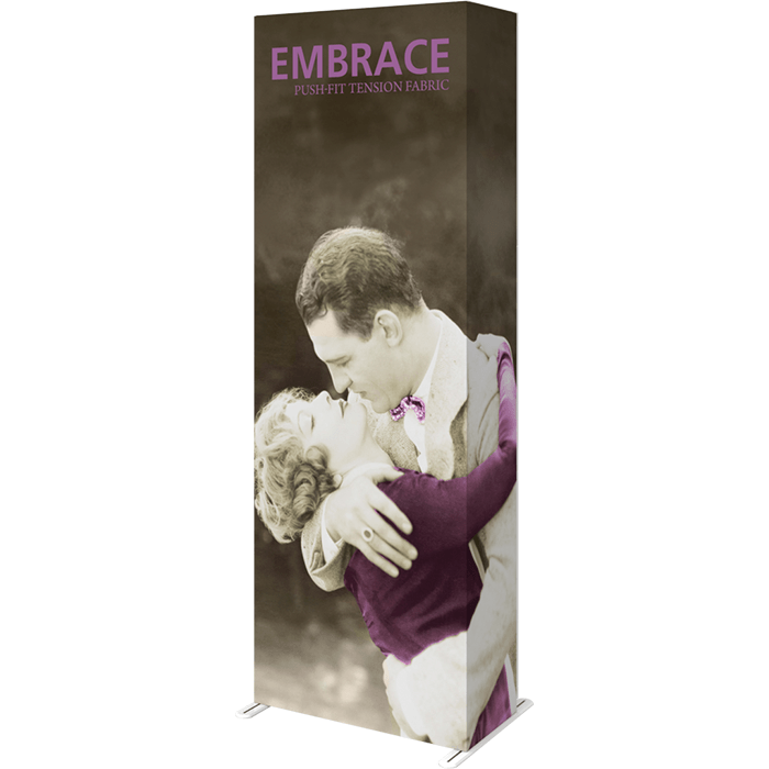Embrace™ 2.5Ft Full Height Push-Fit Tension Fabric Display Embrace™ 2.5Ft Full Height Push-Fit Tension Fabric Display