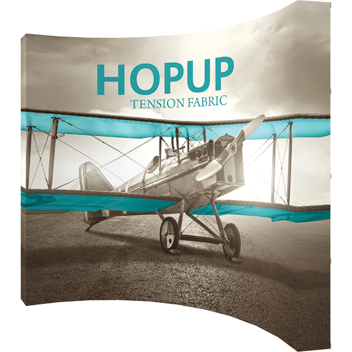 Expositor de Tela Tensionada Extra Alta Curvada de 13 Ft Hopup™ Expositor de Tela Tensionada Extra Alta Curvada de 13 Ft Hopup™