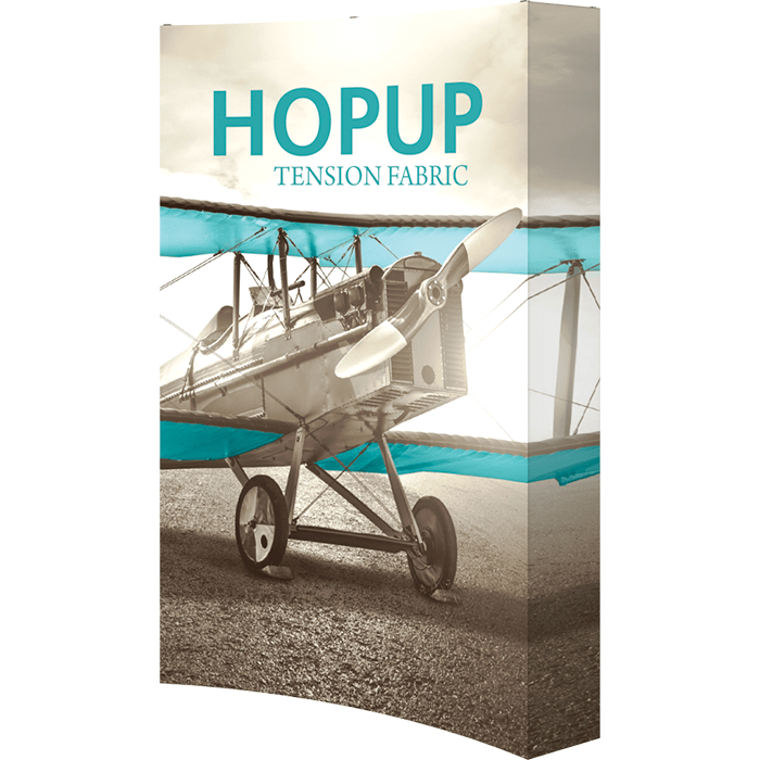 Hopup™ 5.5Ft Curved Full Height Tension Fabric Display Hopup™ 5.5Ft Curved Full Height Tension Fabric Display
