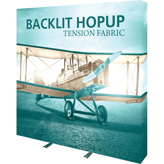 Hopup™ 7.5Ft Backlit Straight Full Height Tension Fabric Display Kit